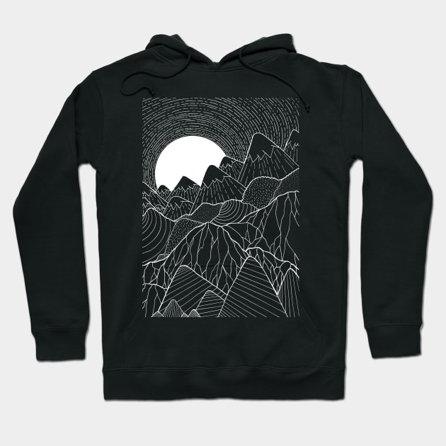 The white sun over the hills Hoodie by Swadeillustrations